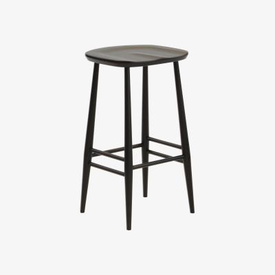 Made in Design Bar Stool Bar stool - Wood H 65 cm - Reissue 1950' by Ercol Black