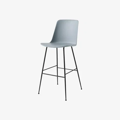 Made in Design Bar chair Rely HW96 plastic material / H 75 cm - Recycled plastic & steel legs - &tradition