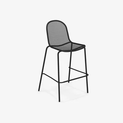 Made in Design Nova Bar chair - / Metal - H 72 cm by Emu Black