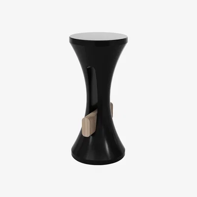 Made in Design Tam Bar Bar stool - H 75 cm - Plastic & wood by Stamp Edition Black