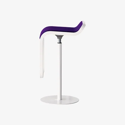 Made in Design Lem Adjustable bar stool - Fabric pivoting seat by Lapalma Purple