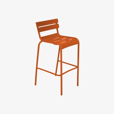 Made in Design Luxembourg Bar chair - H 80 cm - Metal by Fermob Orange