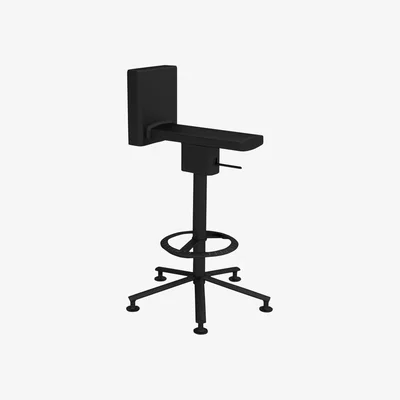 Made in Design 360° Swivel bar stool - Pivoting - Wheels by Magis Black