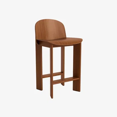 Made in Design Chisel 35 Low Bar chair wood brown / H 65 cm - Hay