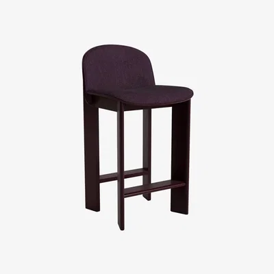 Made in Design Chisel 35 Low Bar chair textile purple / Height: 65 cm - Fabric upholstery - Hay