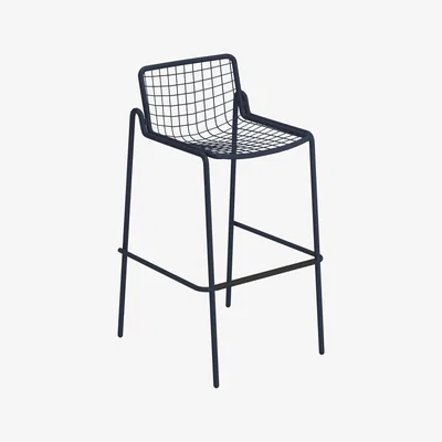 Made in Design Rio R50 Stackable bar stool - / H 74 cm - Metal by Emu Blue
