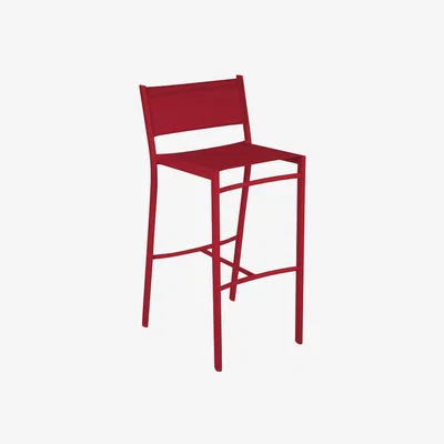 Made in Design Costa Bar chair - H 76 cm - Canvas by Fermob Red