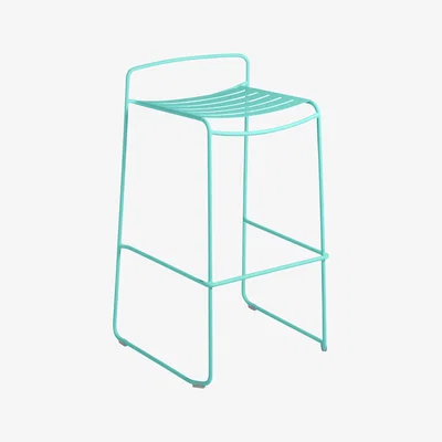 Made in Design Surprising Bar stool - / Metal - H 78 cm by Fermob Blue