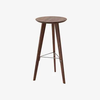 Made in Design Ido Bar stool - Wood - H 72 cm by Zanotta Natural wood