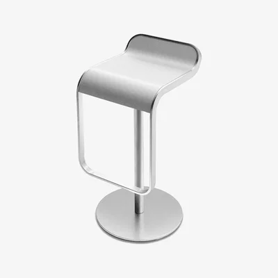 Made in Design Lem Adjustable bar stool - Pivoting wood seat by Lapalma White