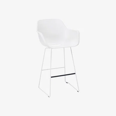 Made in Design Captain's Bar chair - H 74 - Plastic & metal leg by Extremis White