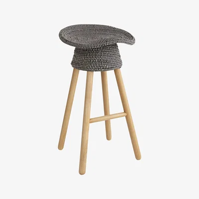 Made in Design Coiled Bar stool - H 72 cm by Umbra Shift Grey/Natural wood