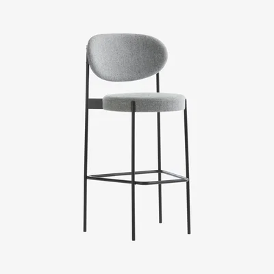 Made in Design Series 430 Bar stool - / Rembourré - Tissu - H 75 cm by Verpan Grey