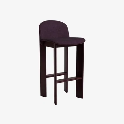Made in Design Chisel 35 High Bar chair textile red / Height: 75 cm - Fabric upholstery - Hay