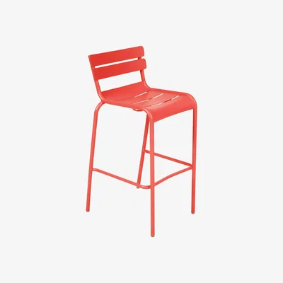 Made in Design Luxembourg Bar chair - H 80 cm - Metal by Fermob Red
