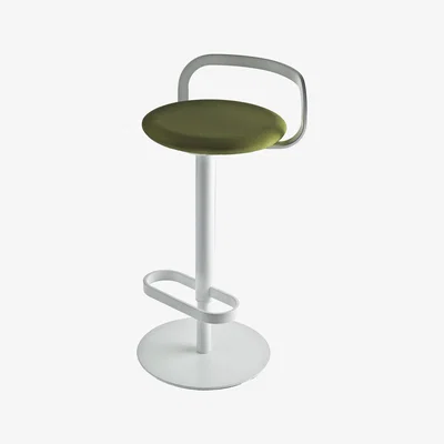Made in Design Mak Adjustable bar stool - Pivoting - Fabric padded seat by Lapalma Green