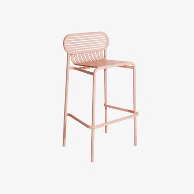 Made in Design Week-End Bar stool - / Aluminium - H 80 cm by Petite Friture Pink