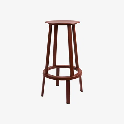 Made in Design Revolver Swivel bar stool - H 75 cm - Metal by Hay Red