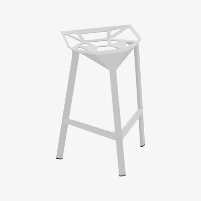 Made in Design Stool One Bar stool - H 67 cm - Metal by Magis White