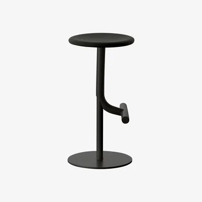 Made in Design Tibu Adjustable bar stool - Pivoting - Fabric seat by Magis Black