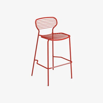 Made in Design Apero Stackable bar stool - / H 75 cm - Steel by Emu Red