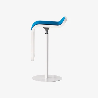 Made in Design Lem Adjustable bar stool - Fabric pivoting seat by Lapalma Blue
