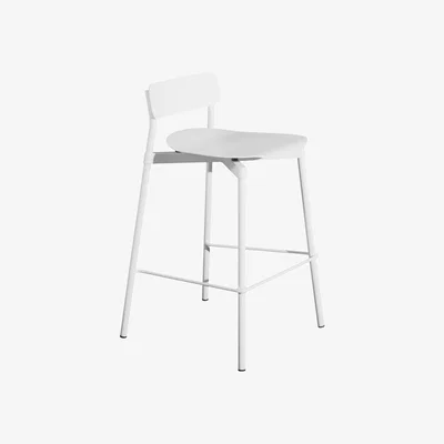 Made in Design Fromme Stackable bar stool metal white / H 65 cm - Aluminium - Petite Friture