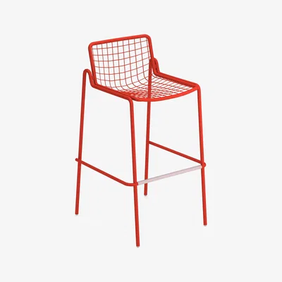 Made in Design Rio R50 Stackable bar stool - / H 74 cm - Metal by Emu Red