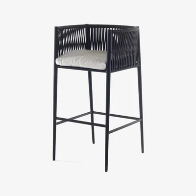 Made in Design Luce High chair - / H 66 cm - With cushion by Unopiu Grey