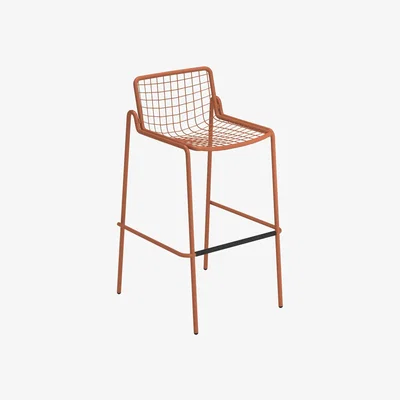Made in Design Rio R50 Stackable bar stool - / H 74 cm - Metal by Emu Red