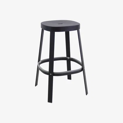 Made in Design Thor Bar stool - / h 75 cm - Metal by Emu Black