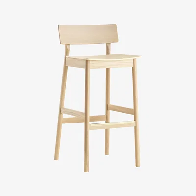 Made in Design Pause Bar stool - Oak - H 75 cm by Woud Natural wood