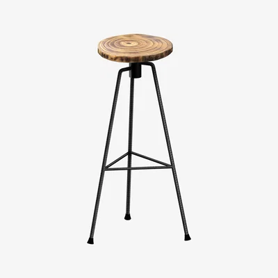Made in Design Nikita Bar stool - / H 82 cm - Wood & metal by Zeus Natural wood