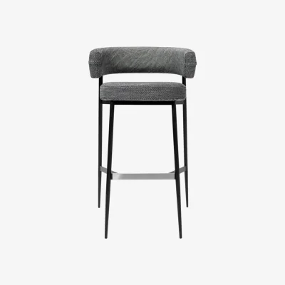 Made in Design Nena Padded bar stool textile black / H 67 cm - Fabric - Zanotta