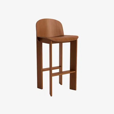 Made in Design Chisel 35 High Bar chair wood brown / H 75 cm - Hay