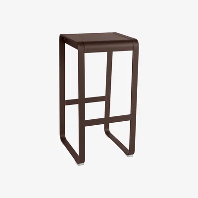 Made in Design Bellevie High stool - H 75 cm / Aluminium by Fermob Orange/Brown