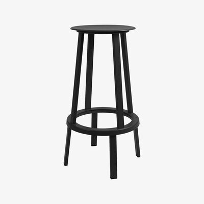 Made in Design Revolver Swivel bar stool - H 75 cm - Metal by Hay Black