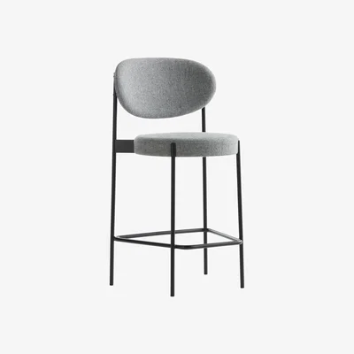 Made in Design Series 430 Bar stool - / Rembourré - Tissu - H 65 cm by Verpan Grey