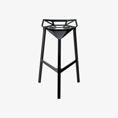 Made in Design Stool One Bar stool - H 77 cm - Metal by Magis Black