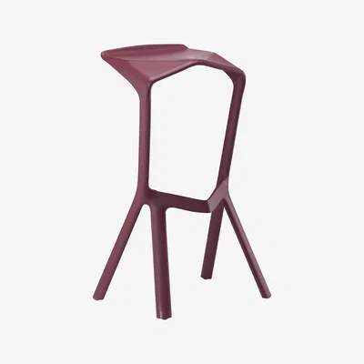 Made in Design Miura Bar stool - H 78 cm - Plastic by Plank Red