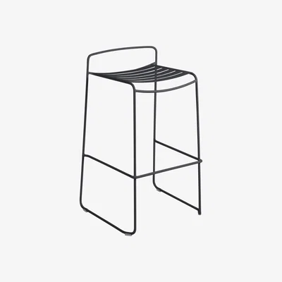 Made in Design Surprising Bar stool - / Metal - H 78 cm by Fermob Black