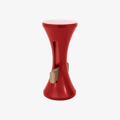 Made in Design Tam Bar Bar stool - H 75 cm - Plastic & wood by Stamp Edition Red