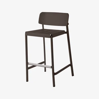 Made in Design Shine Bar chair - H 75 cm - Metal by Emu Brown