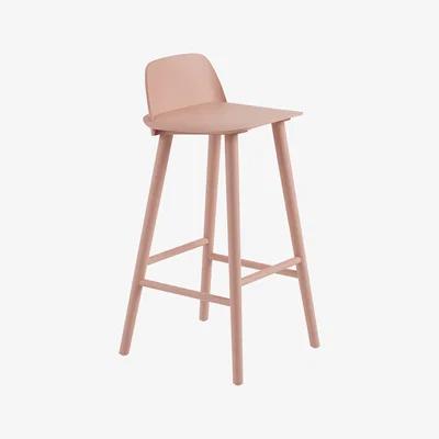 Made in Design Nerd Bar chair - / H 75 cm - Wood by Muuto Pink