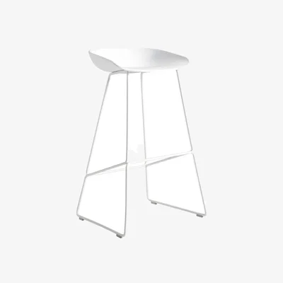 Made in Design Bar stool About a stool AAS 38 metal plastic material H 65 cm - Steel sled base - Hay