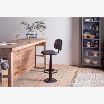 Nkuku nkuku Narwana Bar Chair | Seating | Aged Black
