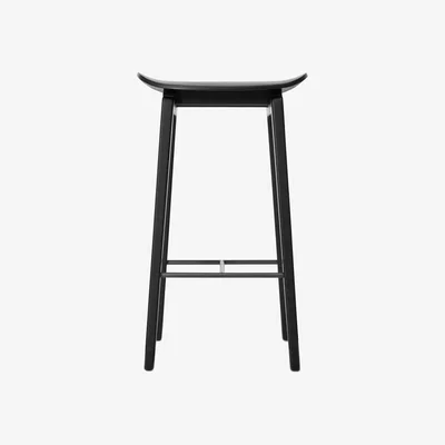 Nordic Nest NORR11 NY11 barstool 65 cm Black oiled oak