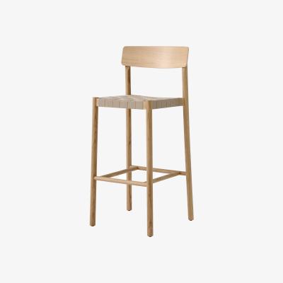 Nordic Nest &Tradition Betty TK15 Bar Chair 75 cm Laquered solid oak-natural linen