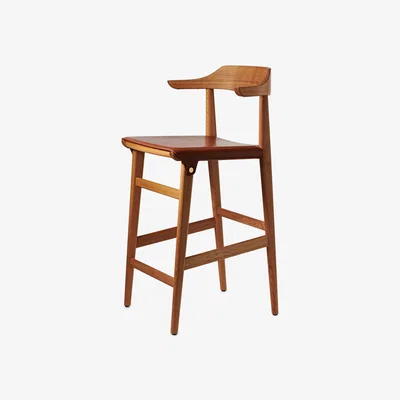Nordic Nest Gärsnäs Hedda bar stool Oak-pure-Tärnsjö leather cognac