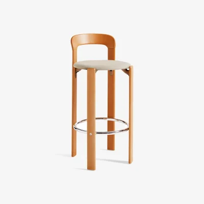 Nordic Nest HAY Rey bar stool upholstered 75 cm Fabric Steelcut Trio 213 golden